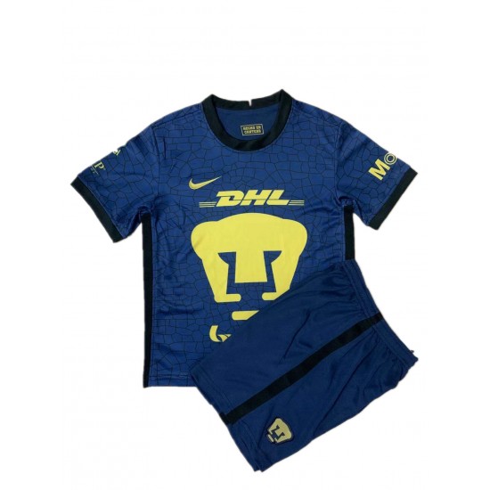 Camisola Pumas UNAM Criança Equipamento Segundo 2021-2022 Manga Curta